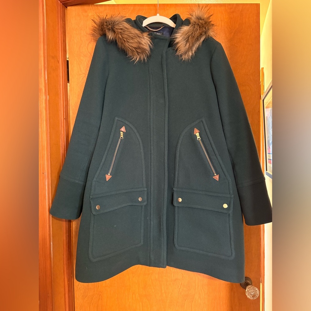 Chateau parka in Italian stadium-cloth wool (J Crew) Sz 22 - Picture 2 of 7